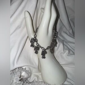 Vintage Silver Automobile Charm Bracelet, 1960's